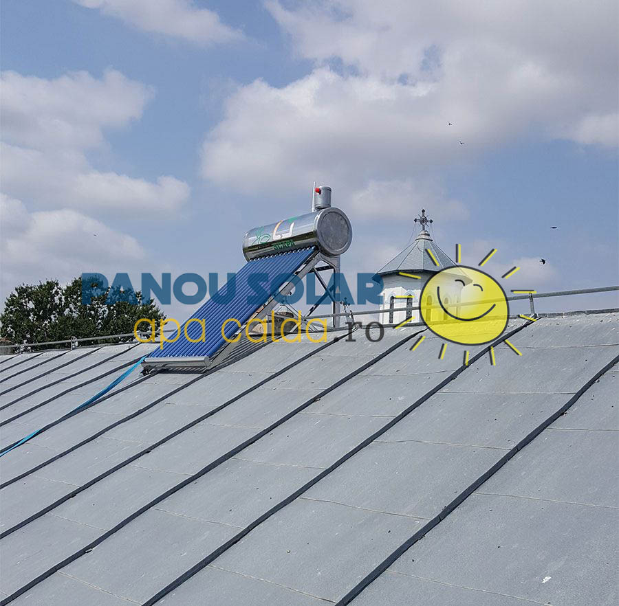 Montaj panou solar nepresurizat 150 litri, la scoala primara din comuna pietrosani, jud Teleorman