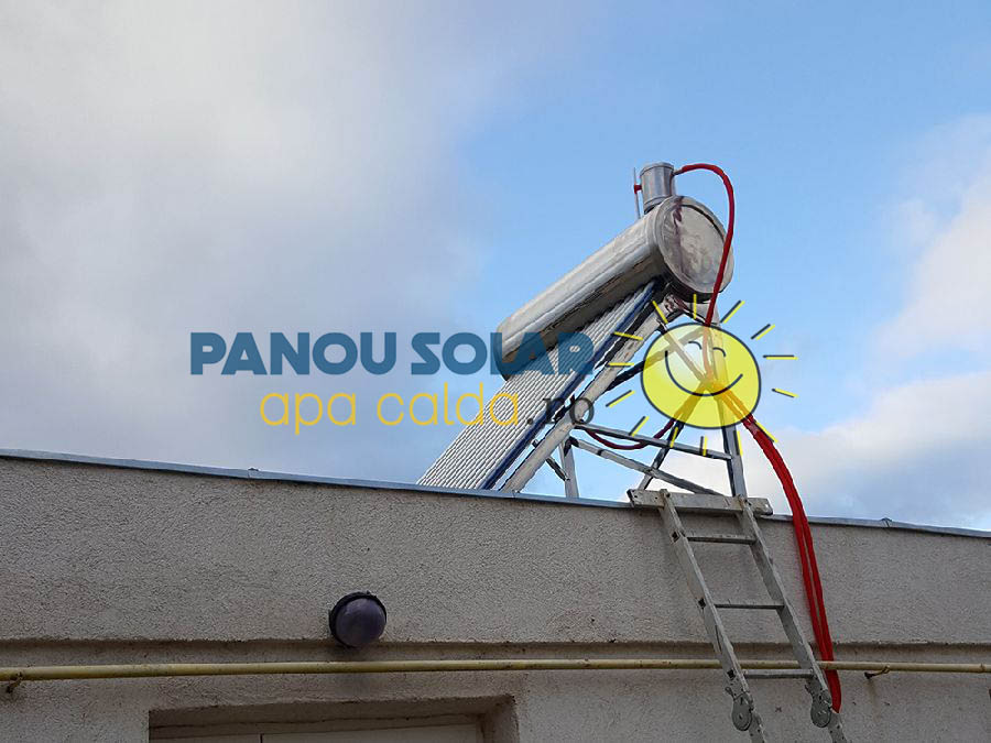Montaj panou solar nepresurizat 150 litrii - scoala comuna Chiscani, judetul Braila