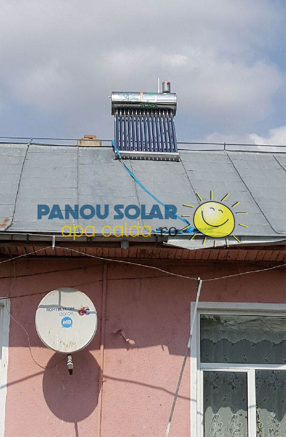 Montaj panou solar nepresurizat 150 litrii, la scoala primara din comuna pietrosani, jud Teleorman
